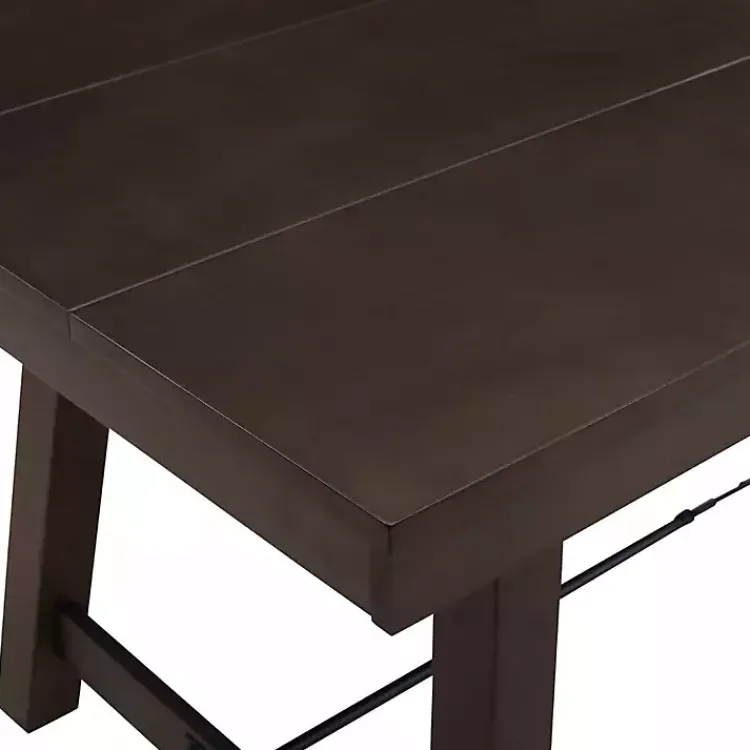 Dining Tables-Kirklands Home Dark Oak Wood Rustic Dining Table