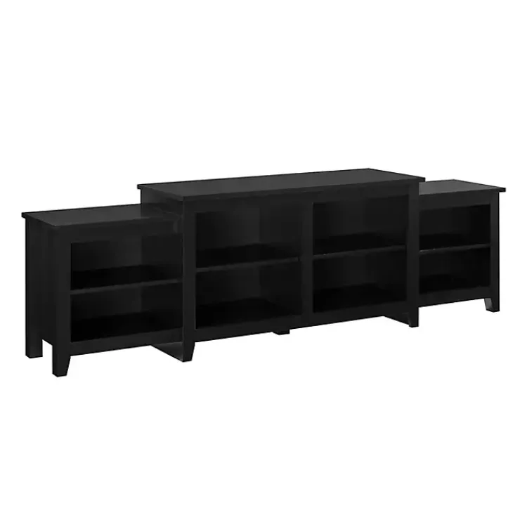 Tv Stands & Media Consoles-Kirklands Home Solid Tiered TV Stand Black