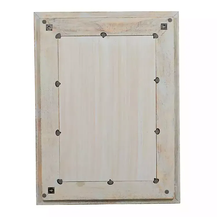 Decorative Mirrors-Kirklands Home Carved Floral Mango Wood Mirror