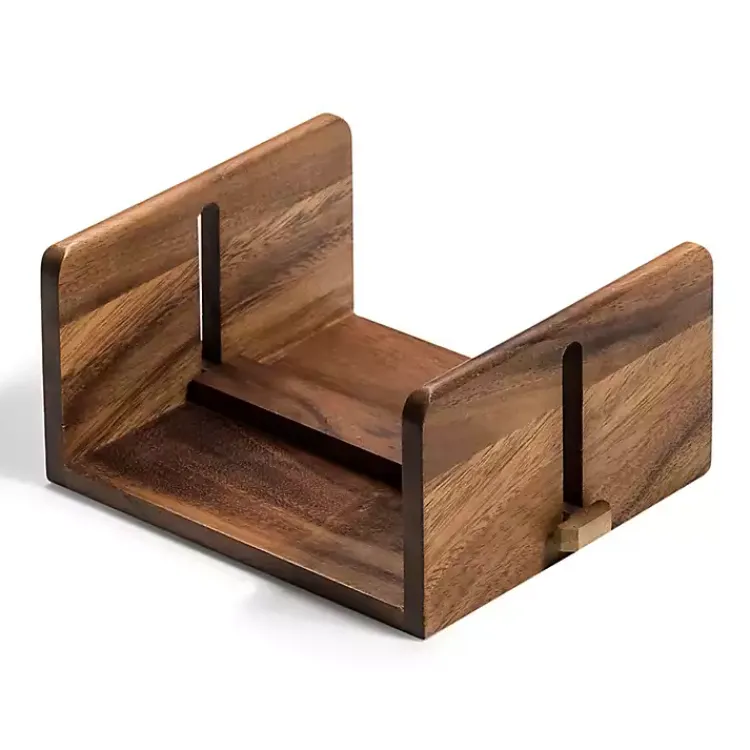 Kitchen Accessories-Kirklands Home Acacia Wood Napkin Holder Brown