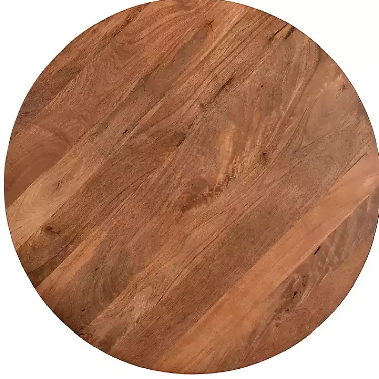 Coffee Tables-Kirklands Home Mango Wood and Black Iron Coffee Table Brown