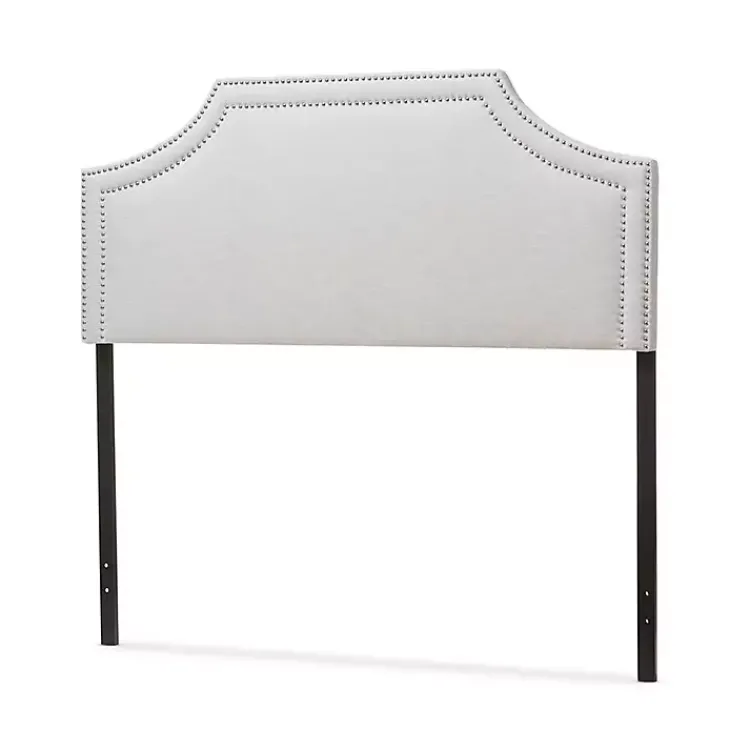 Beds & Headboards-Kirklands Home Scalloped Corner Queen Headboard Gray
