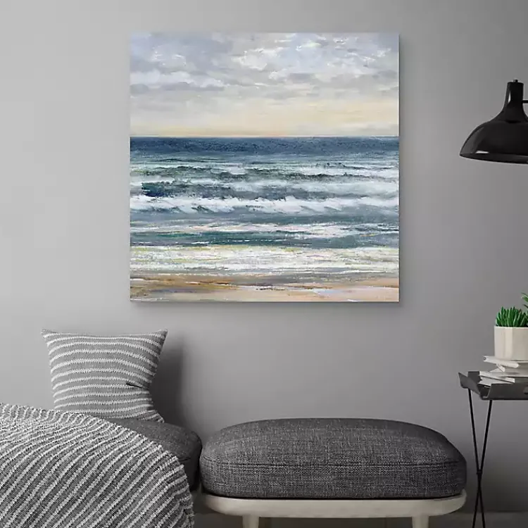 Canvas Art-Kirklands Home Seascape Skies Canvas Art Print Blue