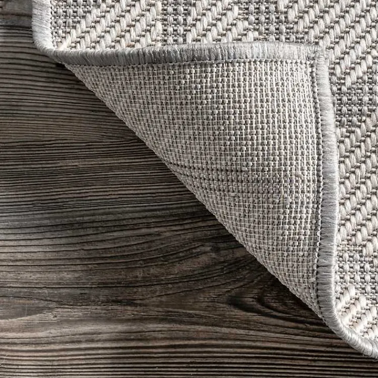 Outdoor Rugs-Kirklands Home Sanford Light Geometric Outdoor Rug, 5x8 Gray