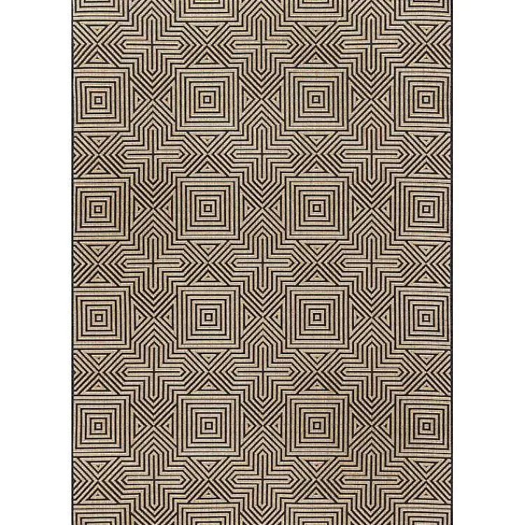 Outdoor Rugs-Kirklands Home Kylie Gray Modern Abstract Outdoor Rug, 8x10