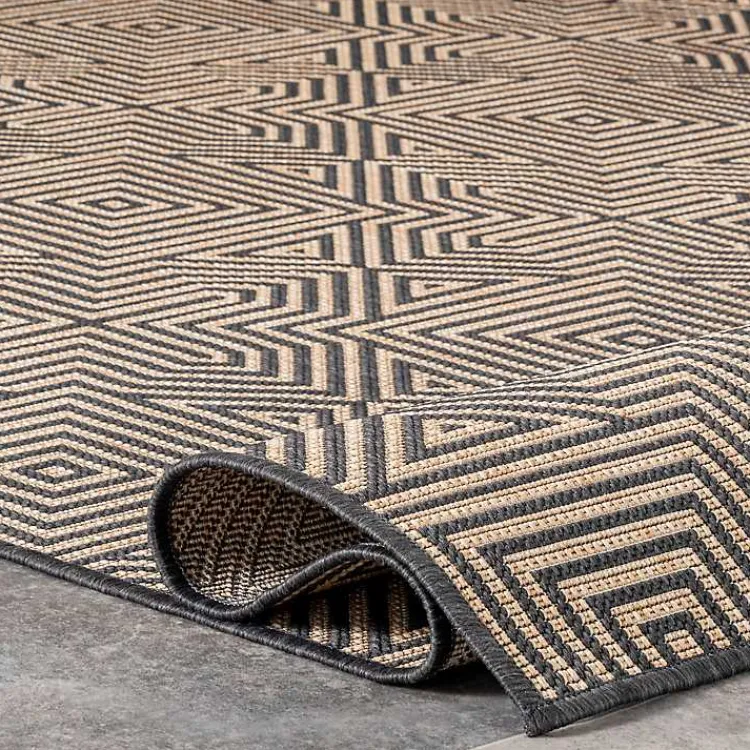 Outdoor Rugs-Kirklands Home Kylie Gray Modern Abstract Outdoor Rug, 8x10