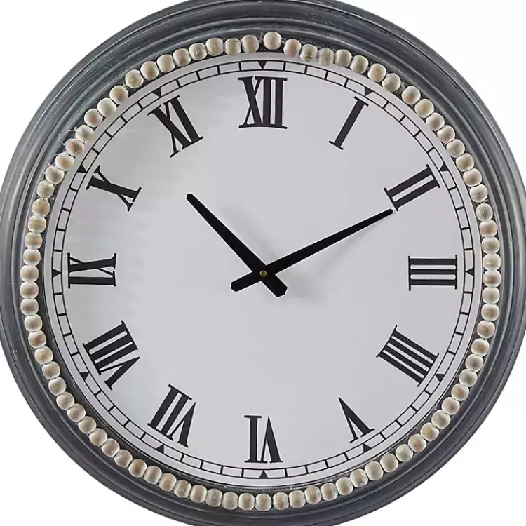 Clocks-Kirklands Home Blue Beaded Roman Numeral Clock