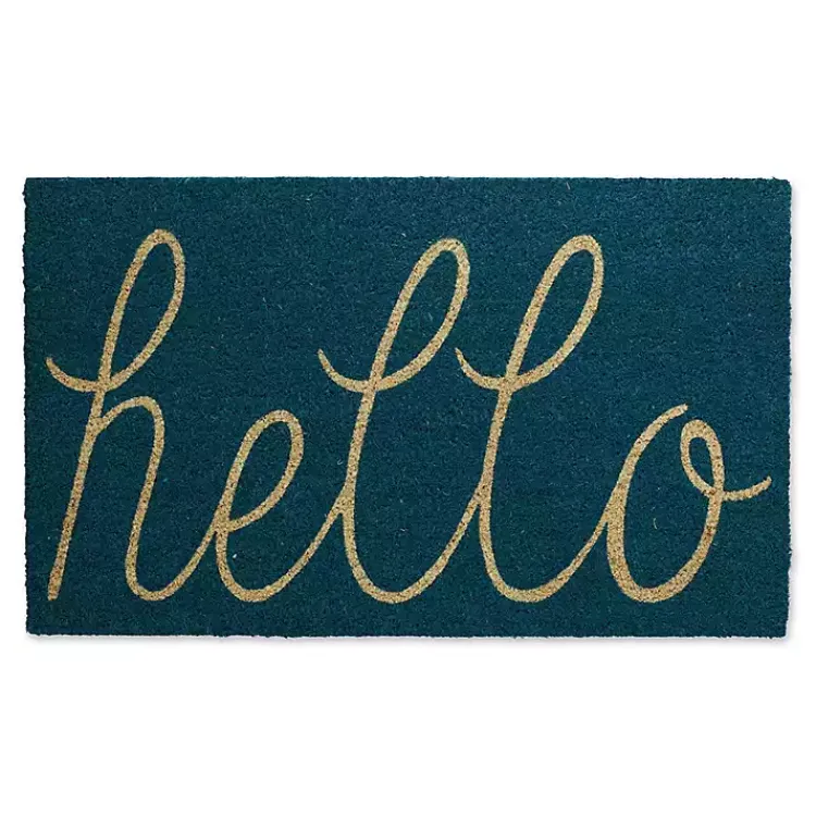 Doormats-Kirklands Home Storm Hello Doormat Blue