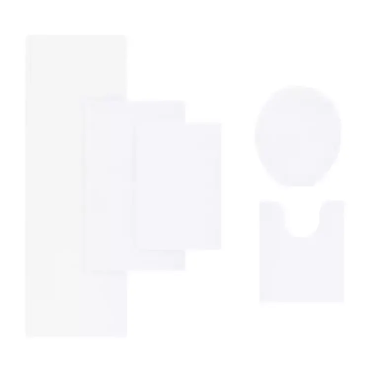 Bathroom Rugs-Kirklands Home High Pile Marshmallow Bath Mat, 30 in. White