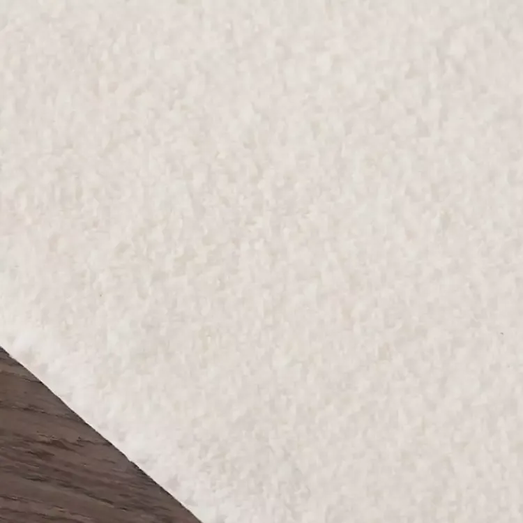 Bathroom Rugs-Kirklands Home Cream High Pile Marshmallow Bath Mat, 30 in. Ivory