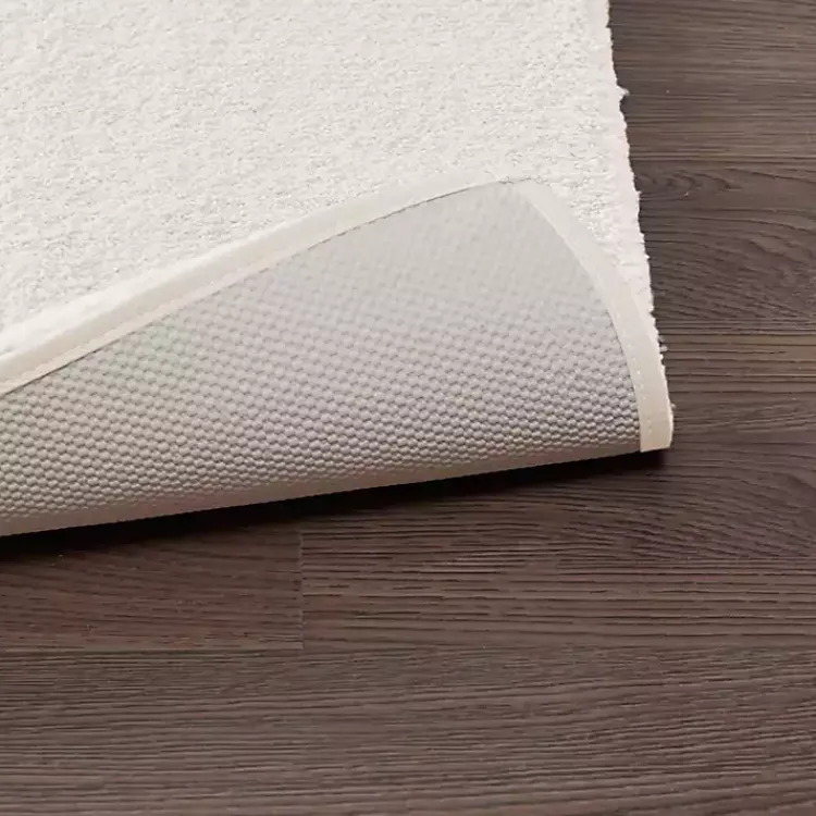 Bathroom Rugs-Kirklands Home Cream High Pile Marshmallow Bath Mat, 30 in. Ivory