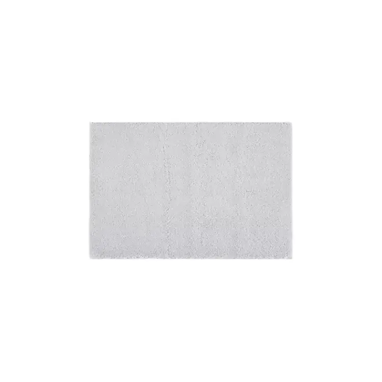 Bathroom Rugs-Kirklands Home High Pile Marshmallow Bath Mat, 30 in. Gray