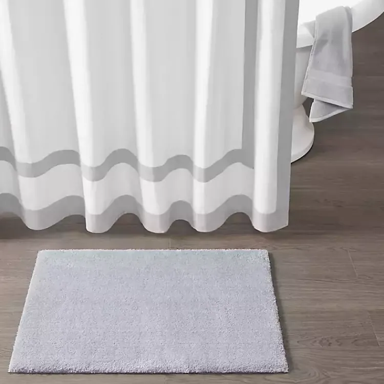 Bathroom Rugs-Kirklands Home High Pile Marshmallow Bath Mat, 30 in. Gray