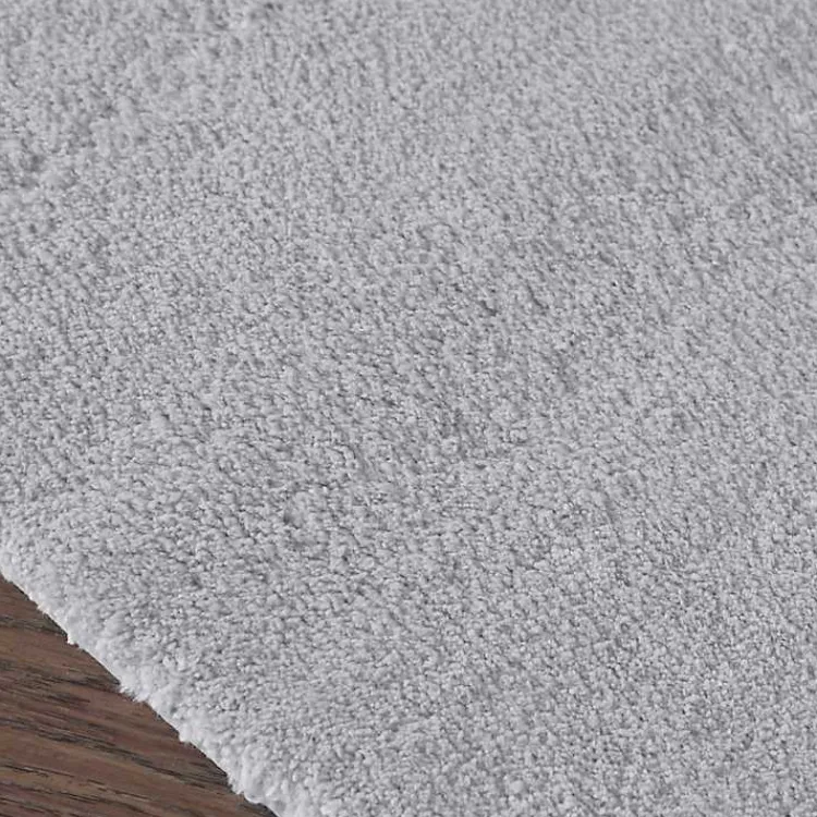 Bathroom Rugs-Kirklands Home Marshmallow Contour Bath Mat, 24 in. Gray
