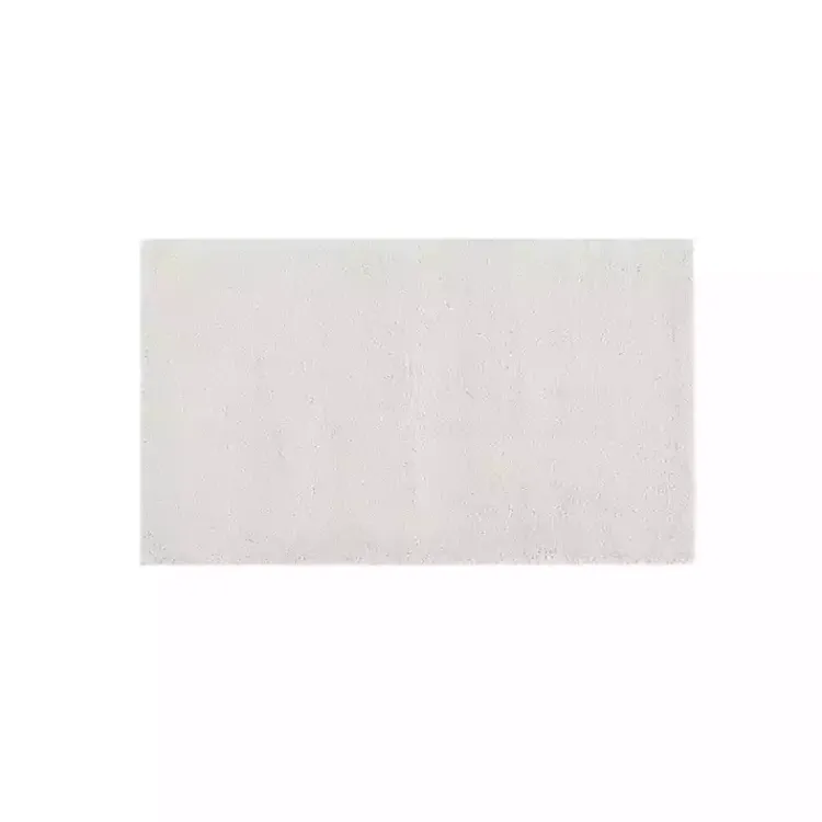 Bathroom Rugs-Kirklands Home Taupe High Pile Marshmallow Bath Mat, 40 in. Ivory