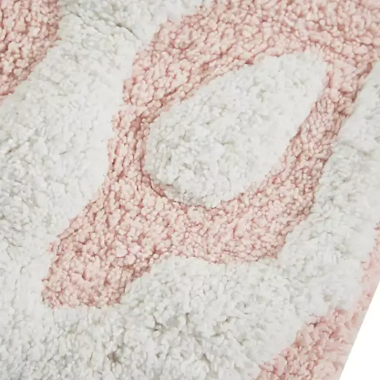 Bathroom Rugs-Kirklands Home Cotton Tufted Medallion Bath Mat, 30 in. Pink