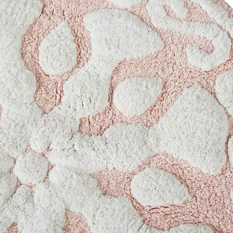 Bathroom Rugs-Kirklands Home Cotton Tufted Medallion Bath Mat, 25 in. Pink