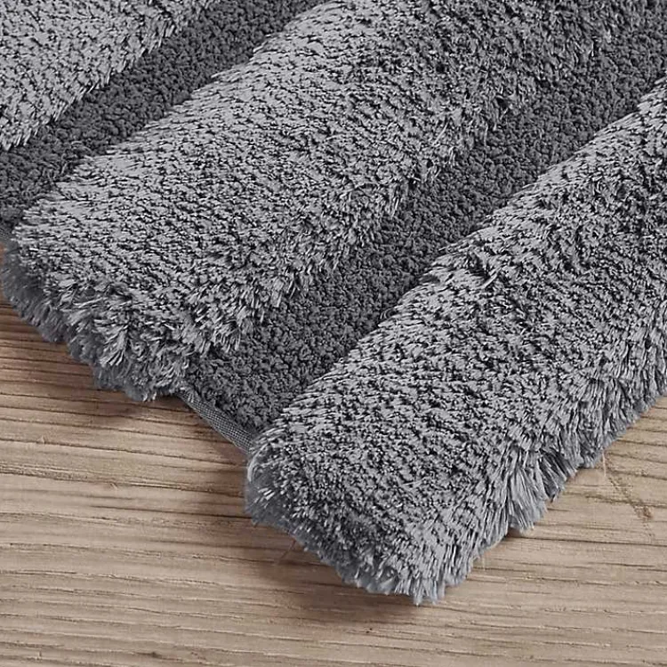 Bathroom Rugs-Kirklands Home Pearl Tufted Bath Mat, 34 in. Gray