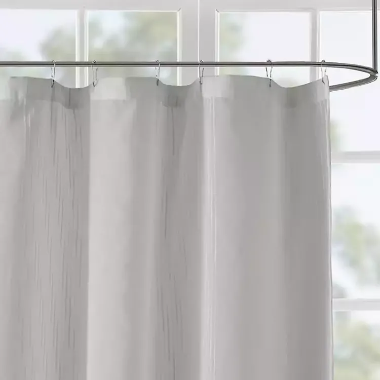 Shower Curtains-Kirklands Home Sheer Shower Curtain Gray