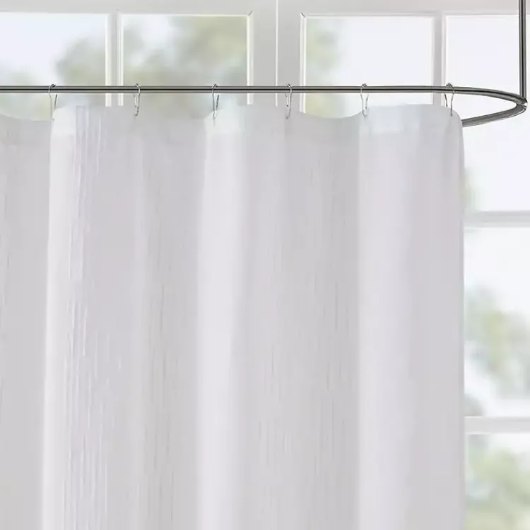 Shower Curtains-Kirklands Home Sheer Shower Curtain White