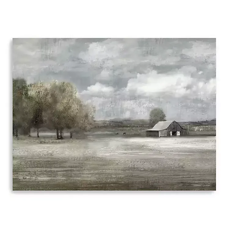 Canvas Art-Kirklands Home Still Country Quiet Canvas Art Print, 48x36 in. Gray