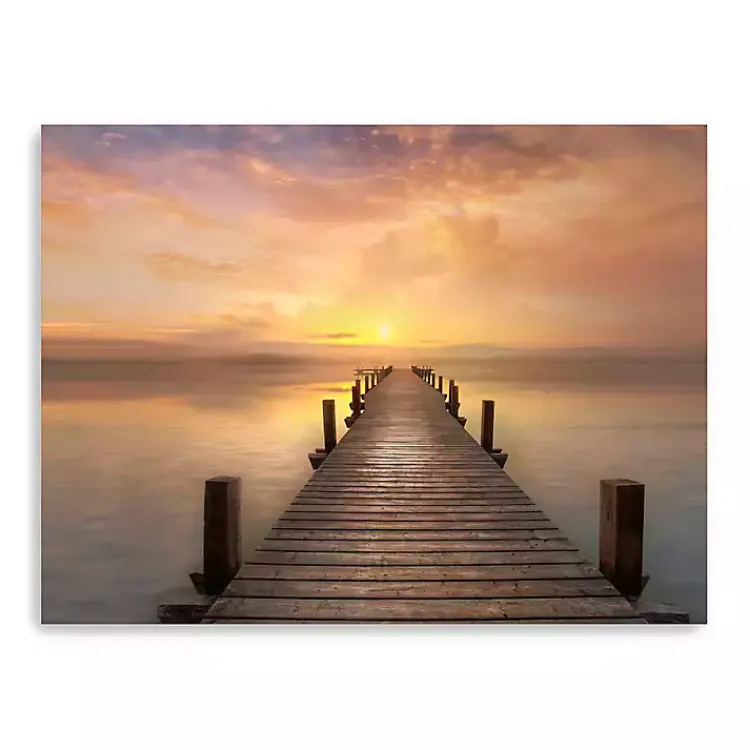 Canvas Art-Kirklands Home Comfort Bay Sunset Canvas Art Print, 48x36 in.
