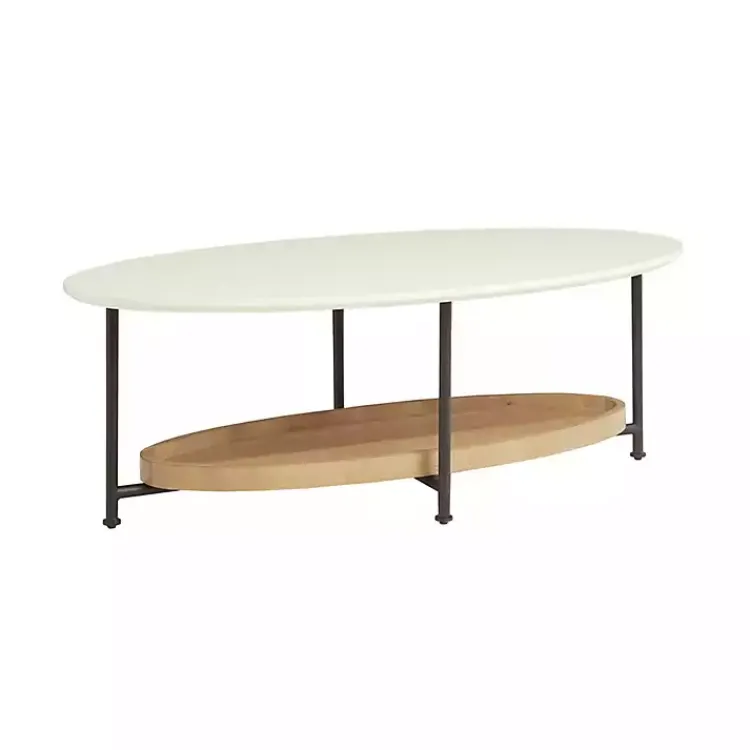 Coffee Tables-Kirklands Home Bowie Wood and Metal Coffee Table