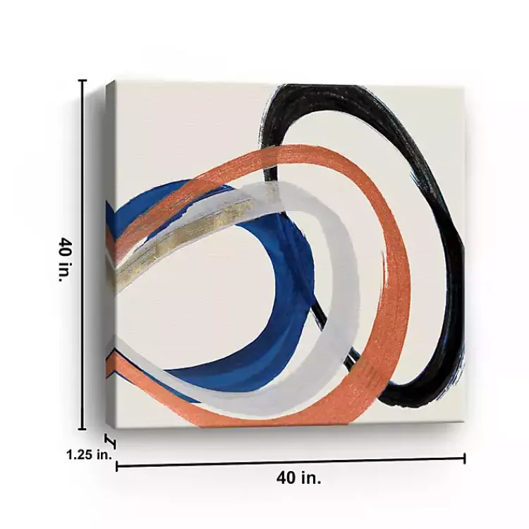 Canvas Art-Kirklands Home Linked Up Abstract Canvas Art Print, 40x40 in.