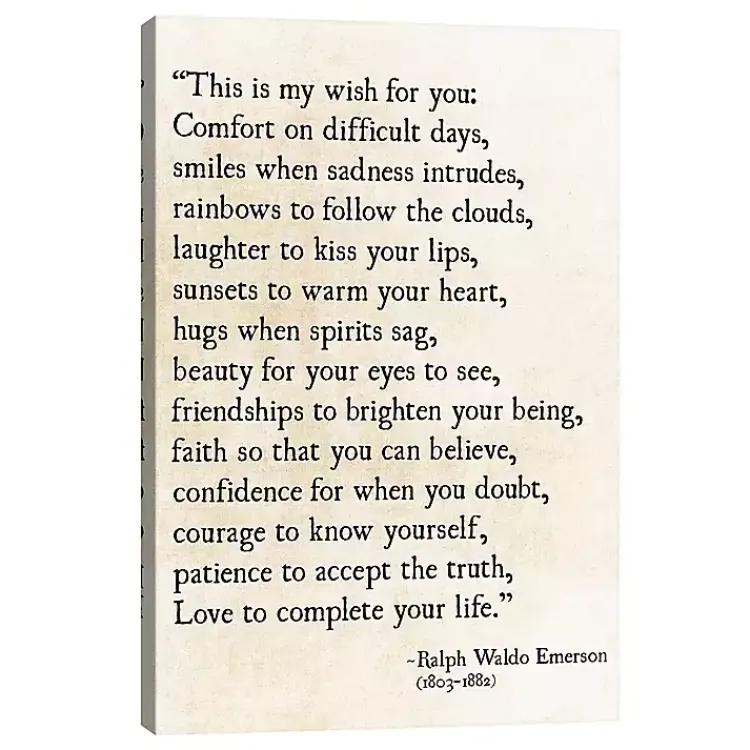Wall Quotes & Signs-Kirklands Home My Wish for You Canvas Art Print