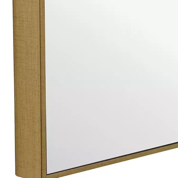Framed Mirrors-Kirklands Home Simple Frame Rectangle Wall Mirror Gold