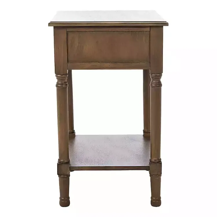 Accent & End Tables-Kirklands Home Emory Natural Single Drawer Accent Table Black