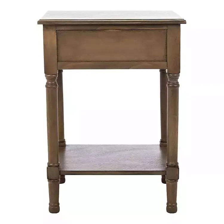 Accent & End Tables-Kirklands Home Emory Natural Single Drawer Accent Table Black