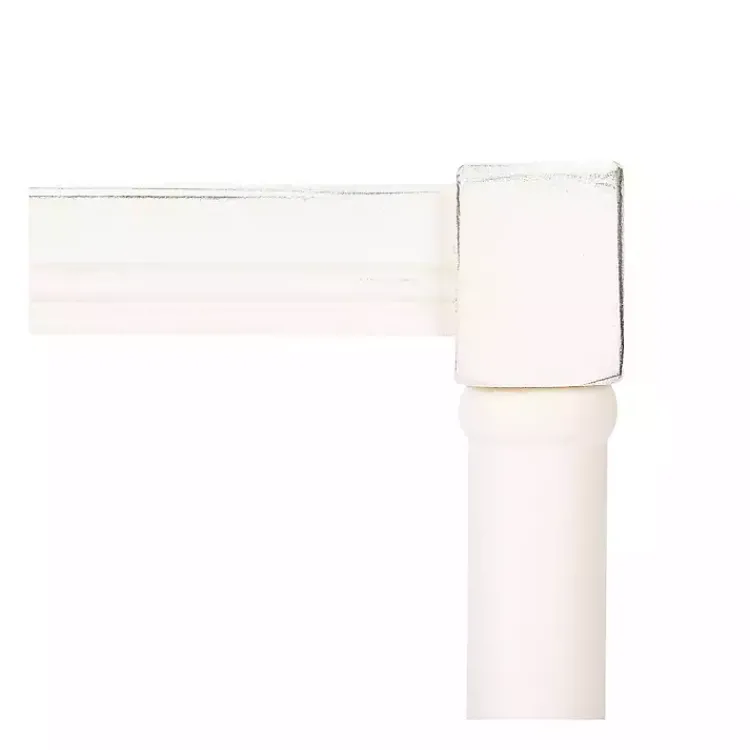 Accent & End Tables-Kirklands Home Carved Pinewood Farmhouse Accent Table White