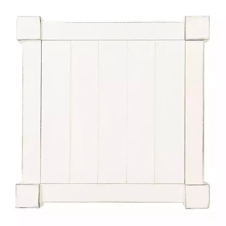 Accent & End Tables-Kirklands Home Carved Pinewood Farmhouse Accent Table White