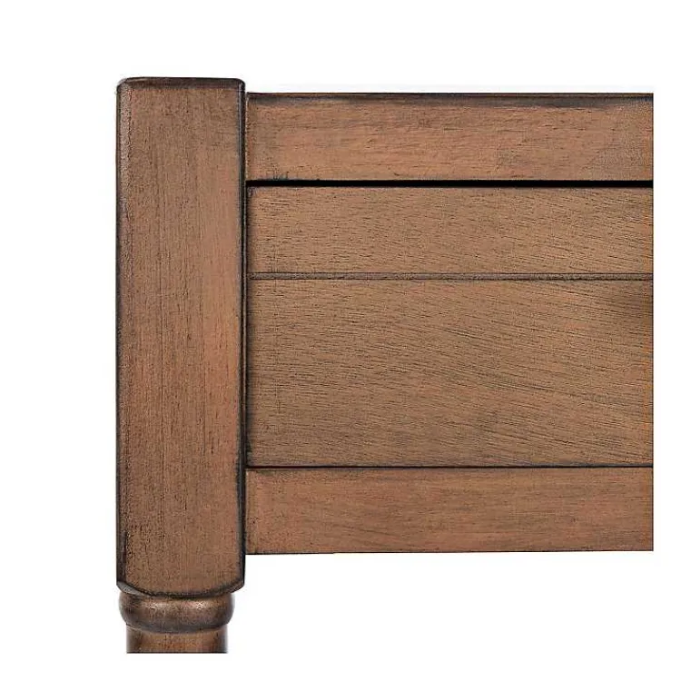 Accent & End Tables-Kirklands Home Natural Geometric Industrial Pull Accent Table Brown