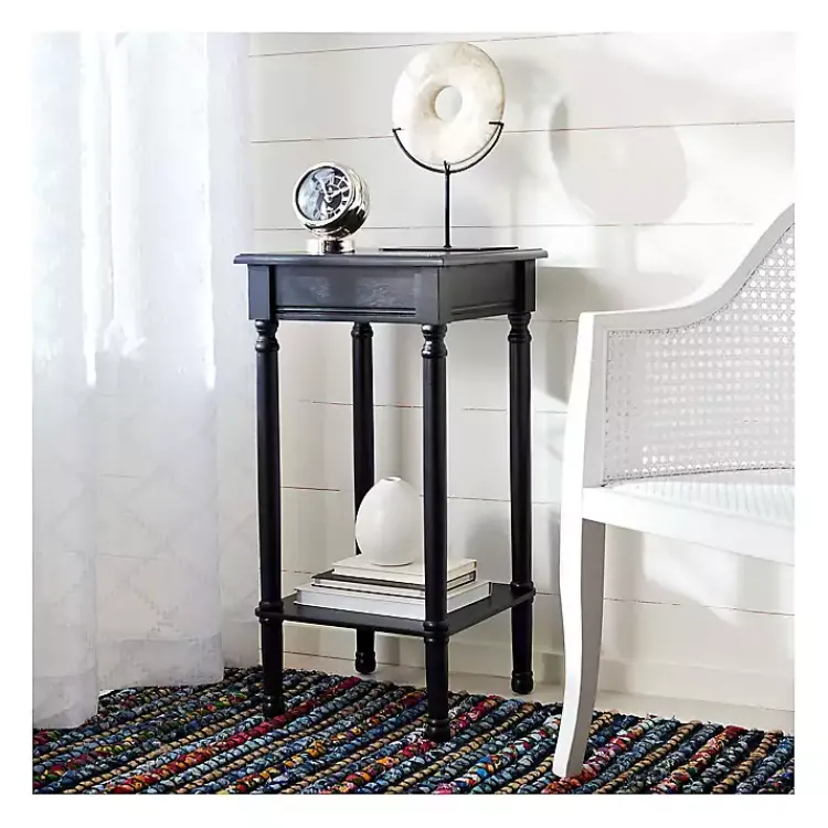 Accent & End Tables-Kirklands Home Classic Tegan Square Accent Table Black