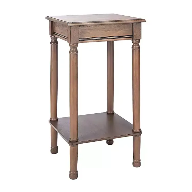 Accent & End Tables-Kirklands Home Tilley Classic Square Accent Table Brown