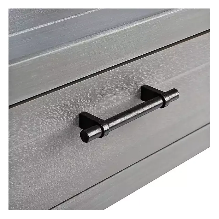 Console Tables-Kirklands Home Dove Turned Leg Rustic Console Table Gray