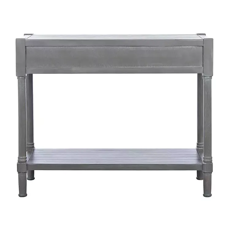 Console Tables-Kirklands Home Dove Turned Leg Rustic Console Table Gray