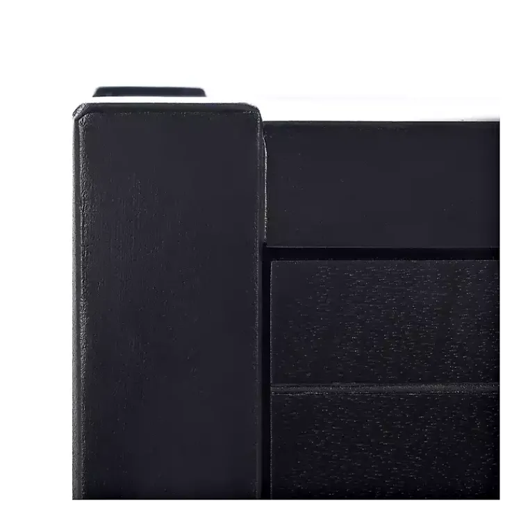 Console Tables-Kirklands Home Wilbert 3-Drawer Console Table Black