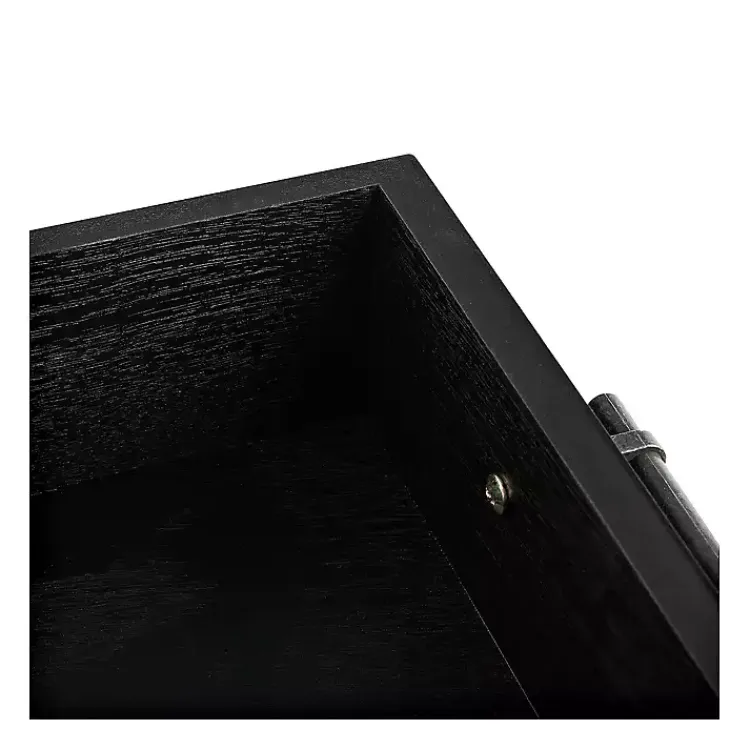 Console Tables-Kirklands Home Wilbert 3-Drawer Console Table Black