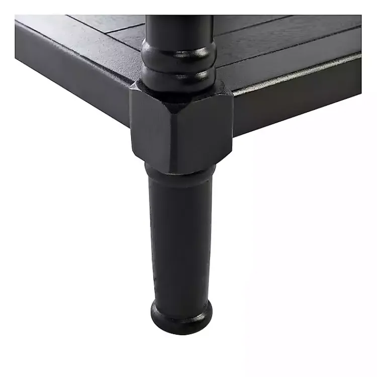 Console Tables-Kirklands Home Wilbert 3-Drawer Console Table Black