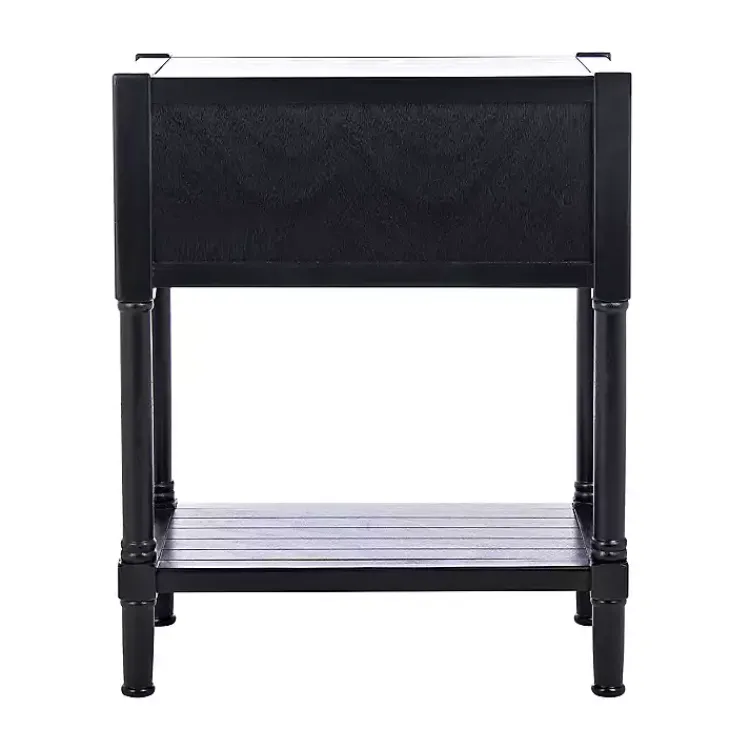 Console Tables-Kirklands Home Wilbert 3-Drawer Console Table Black