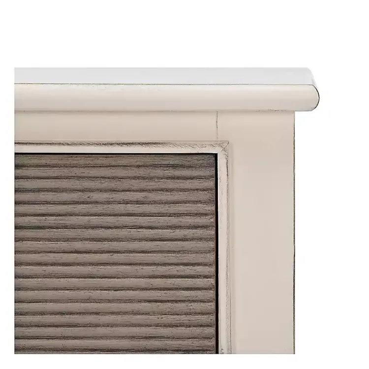 Console Tables-Kirklands Home Distressed Natural Ronan 2-Drawer Console Table White