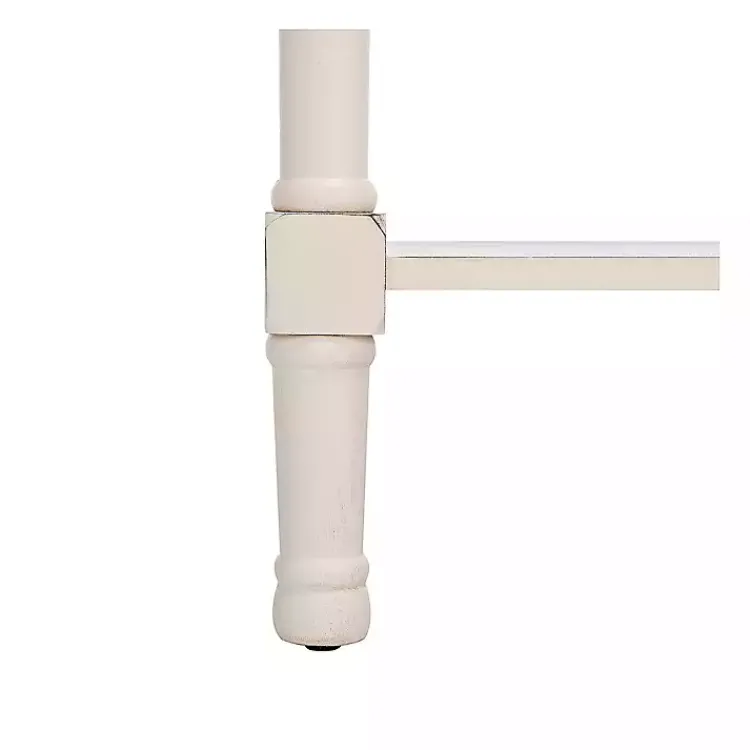 Console Tables-Kirklands Home Distressed Natural Ronan 2-Drawer Console Table White