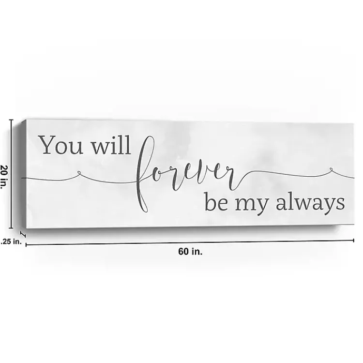 Wall Quotes & Signs-Kirklands Home Forever Be My Always Canvas Art Print