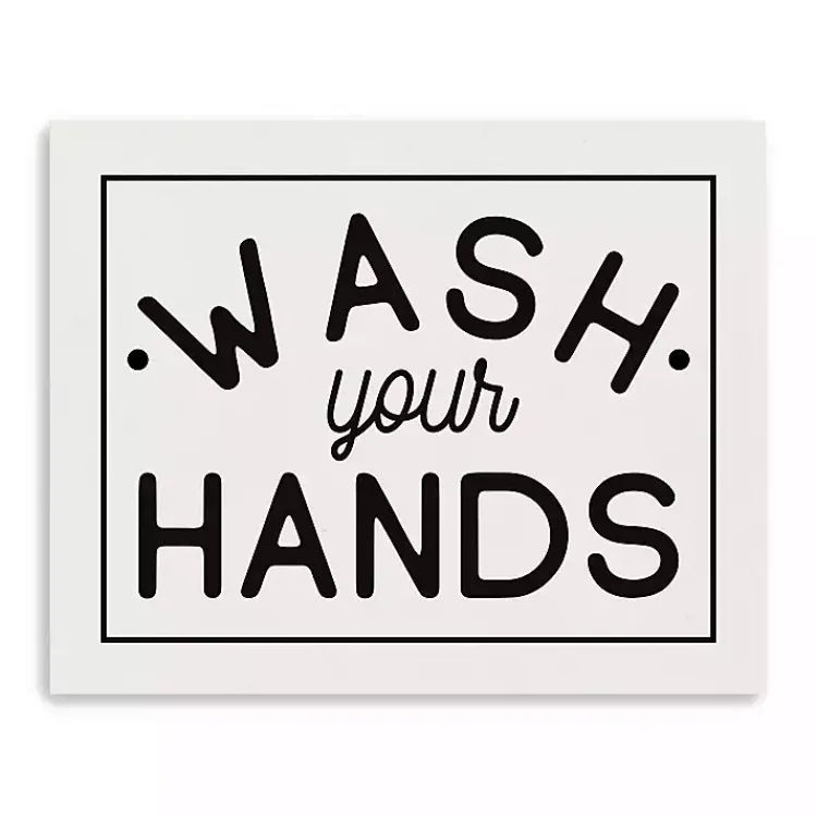 Wall Quotes & Signs-Kirklands Home Wash Your Hands Giclee Canvas Art Print, 20x16 in.