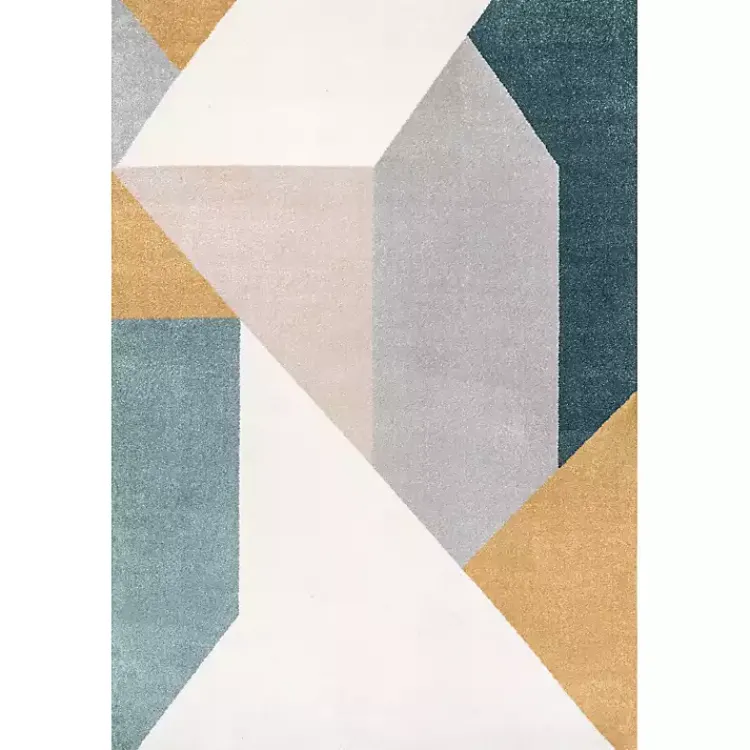 Area Rugs-Kirklands Home Multicolor Abstract Shapes Area Rug, 6x9