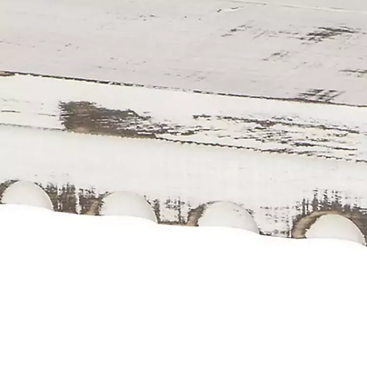 Benches & Ottomans-Kirklands Home Antiquated Farmhouse Shelf Bench White