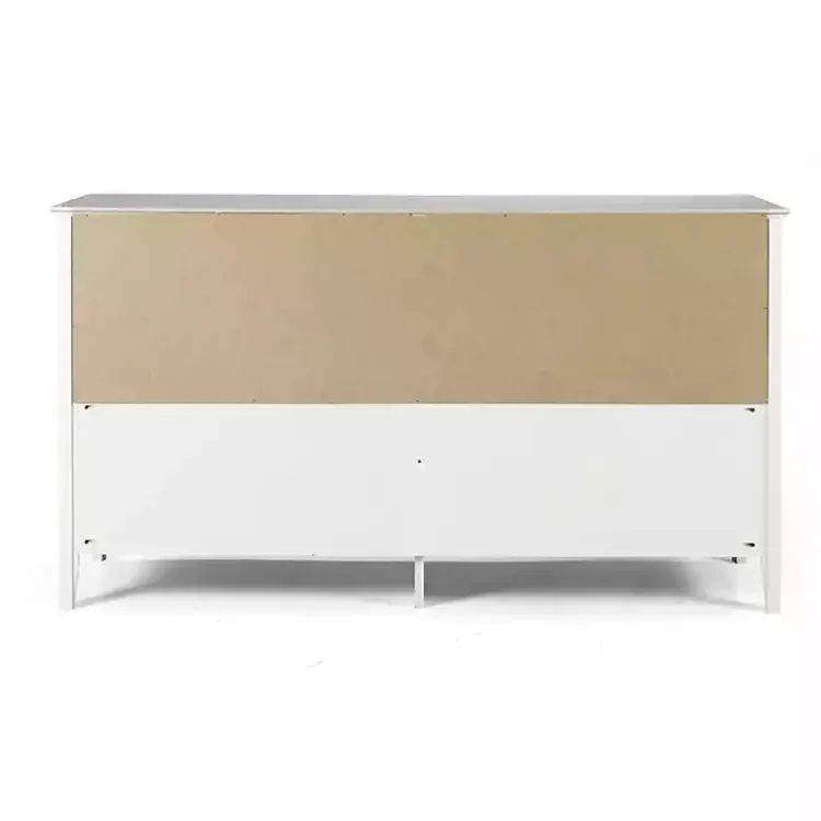 Dressers & Chests-Kirklands Home Brazilian Pine Wood 6-Drawer Dresser White